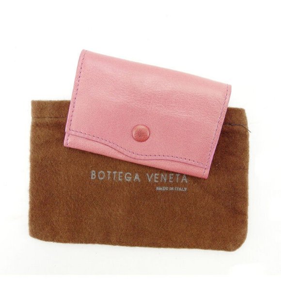 Bottega Veneta Handbags - Bottega Veneta Wallet Purse Intrecciato Pink Woman Authentic Used Y4772